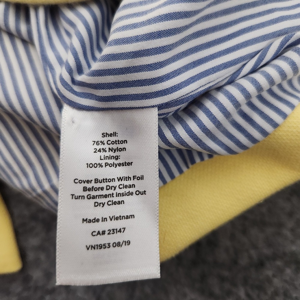 Talbots Petite Aberdeen Knit Blazer Women 2P Yellow Long Sleeve Two Button Prep - Picture 6 of 6
